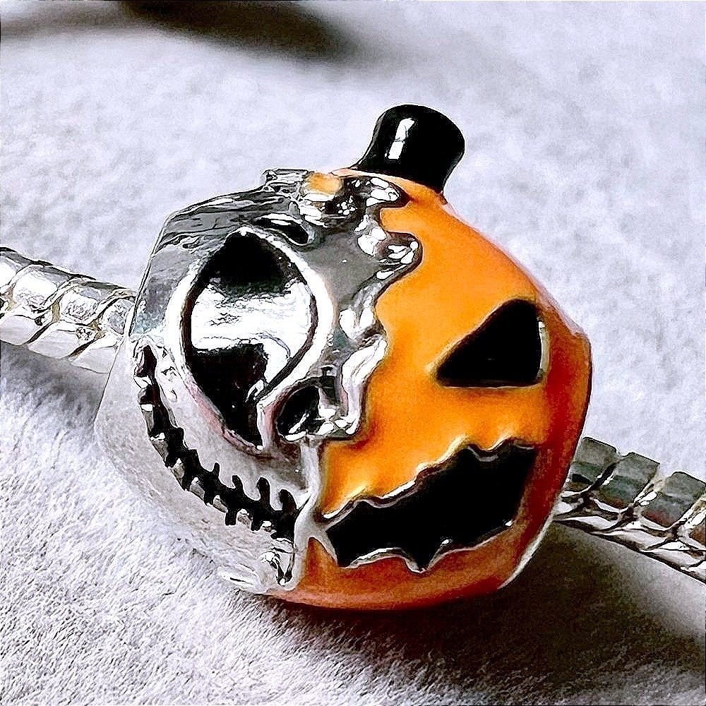 Jack Skellington Face Bead Charm fits PANDORA